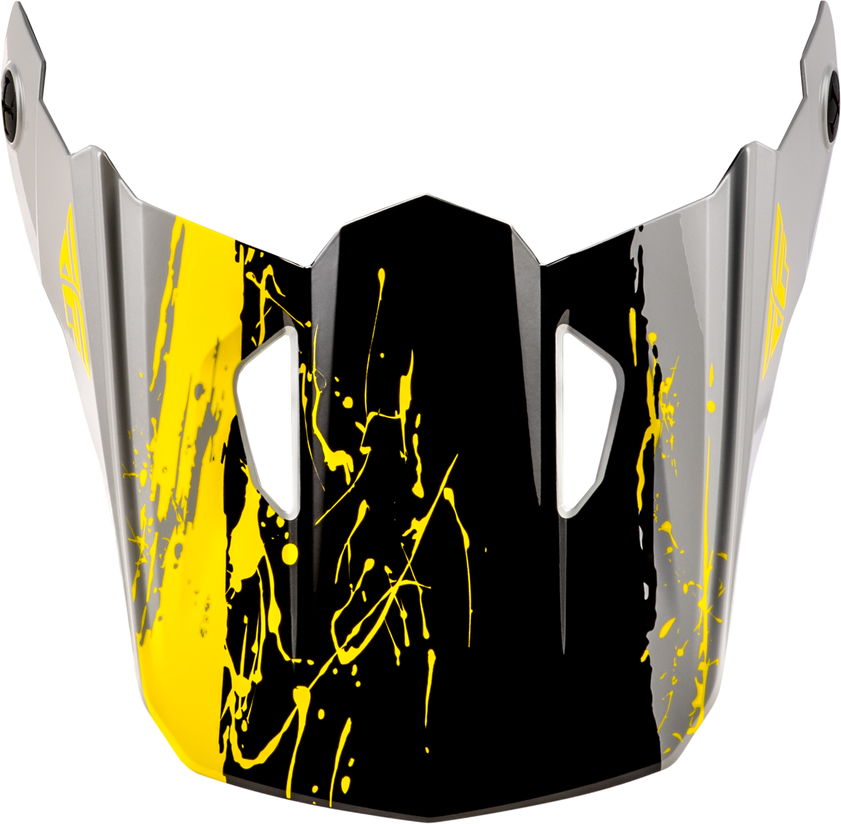 Fly Racing Youth Kinetic Drip Motorcycle Helmet Visor Grey/Black/Yellow - Part Number 73-8679VY