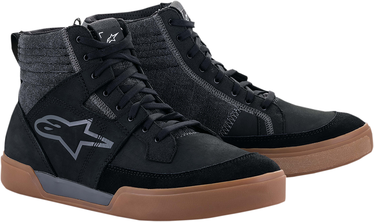 Alpinestars Ageless Shoes Black/Gray/Brown US 13.5 – Street-Style Motorcycle Footwear with Enhanced Comfort and Protection