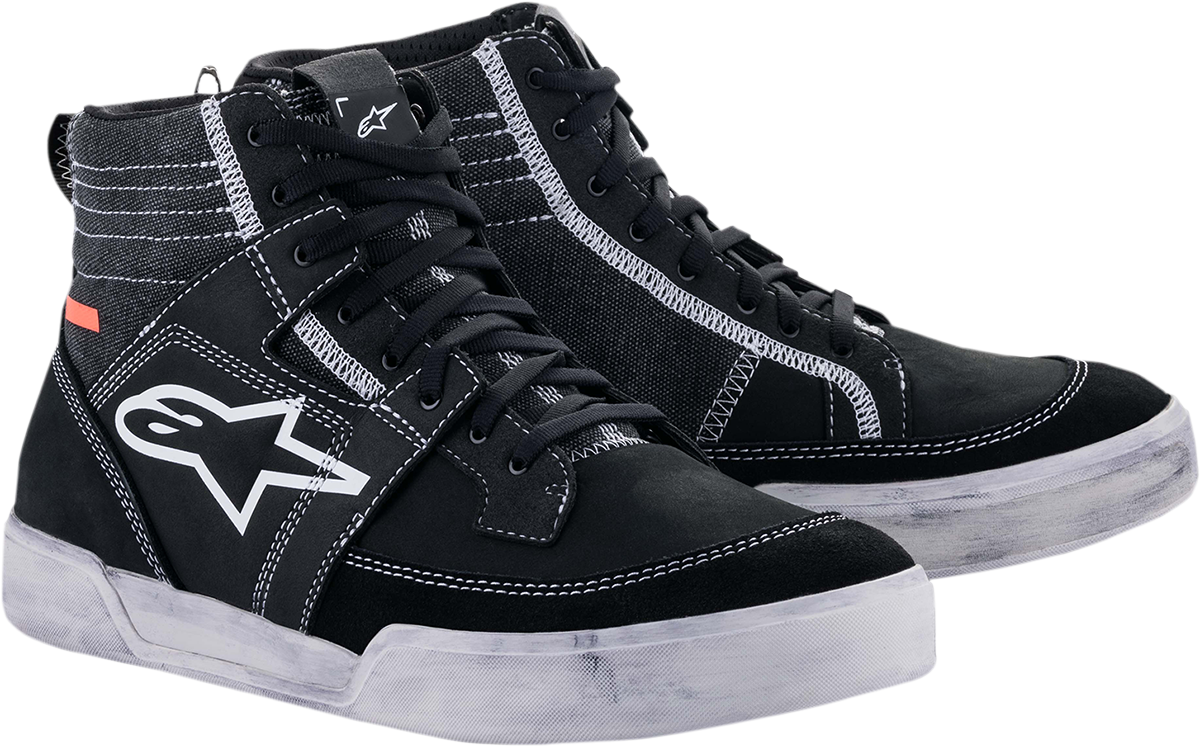 Alpinestars Ageless Shoes Black/White US 12.5 - Durable Street-Style Riding Sneakers