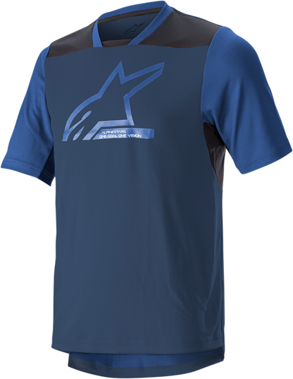 Alpinestars Drop 6.0 V2 Short-Sleeve Jersey - Midnight Blue and Black - Medium