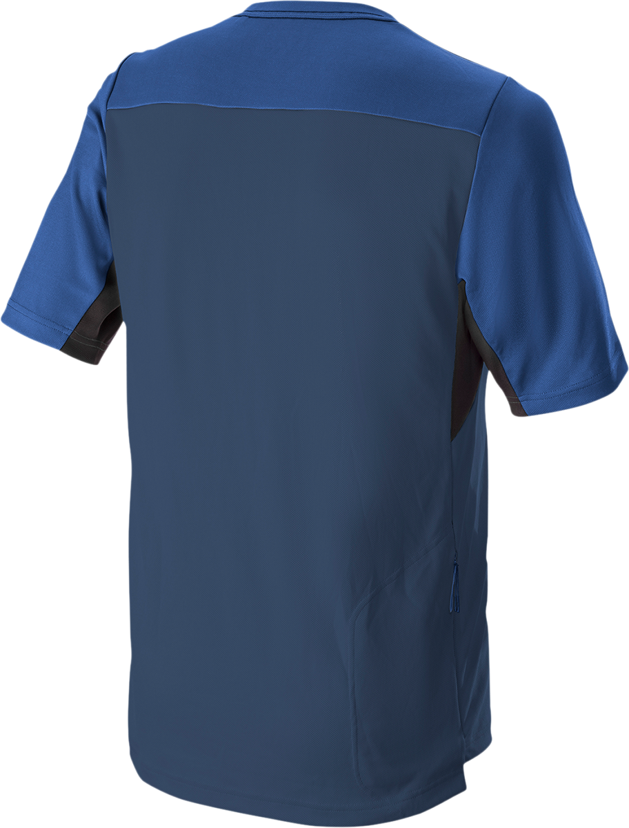 Alpinestars Drop 6.0 V2 Short-Sleeve Jersey - Midnight Blue and Black - Medium