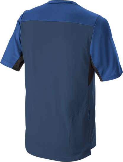 Alpinestars Drop 6.0 V2 Short-Sleeve Jersey - Midnight Blue and Black - Medium