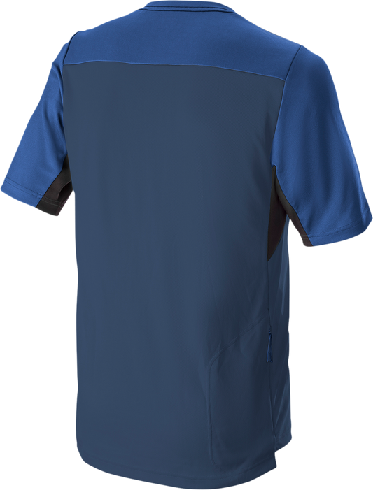 Alpinestars Drop 6.0 V2 Short-Sleeve Jersey - Midnight Blue & Black, XL (Part #1766322-7319-XL)