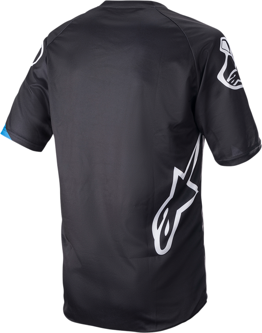 Alpinestars Racer V3 Short-Sleeve Jersey - Black and Bright Blue, Medium (Part #1762922-1078-MD)