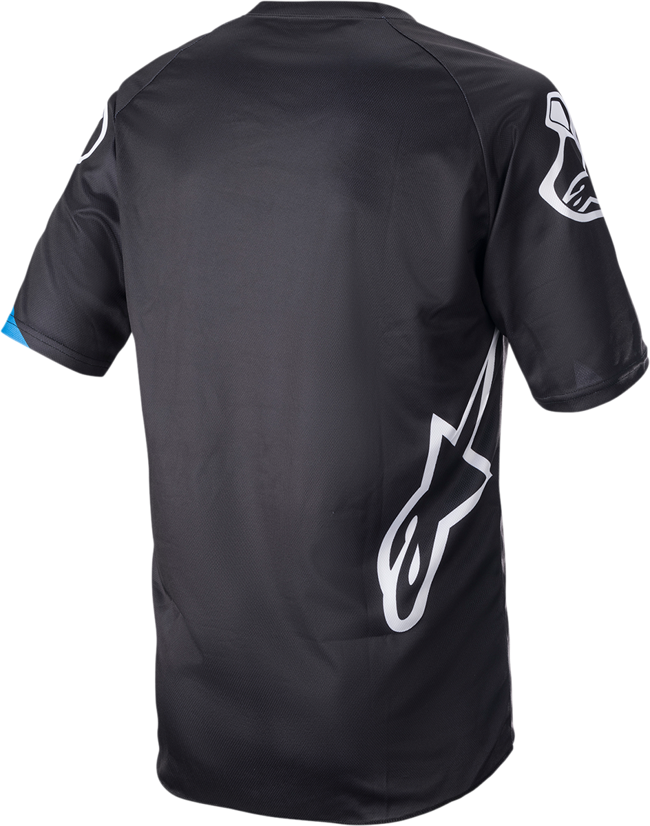 Alpinestars Racer V3 Short-Sleeve Jersey - Black and Bright Blue, Medium (Part #1762922-1078-MD)