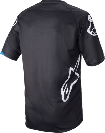 Alpinestars Racer V3 Short-Sleeve Jersey - Black and Bright Blue, Medium (Part #1762922-1078-MD)