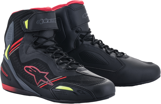 Alpinestars Faster-3 Rideknit® Road Racing Shoes - Black, Red & Yellow, US 14 / EU 48 - Model 251031913614