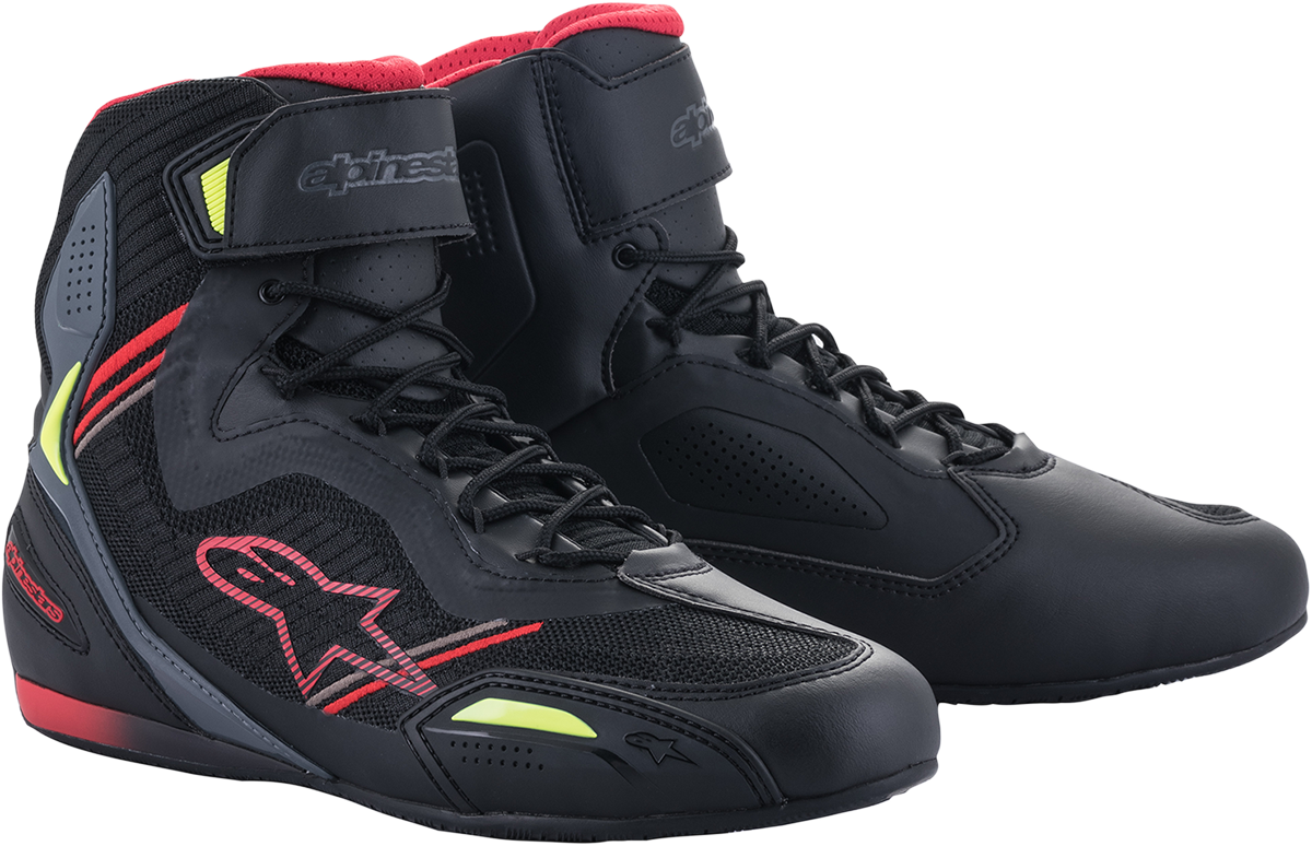 Alpinestars Faster-3 Rideknit® Shoes US 13.5 / EU 47.5 – Black, Red, Yellow (Part No. 251031913613.5)