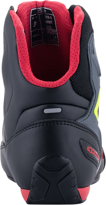 Alpinestars Faster-3 Rideknit® Shoes US 13.5 / EU 47.5 – Black, Red, Yellow (Part No. 251031913613.5)