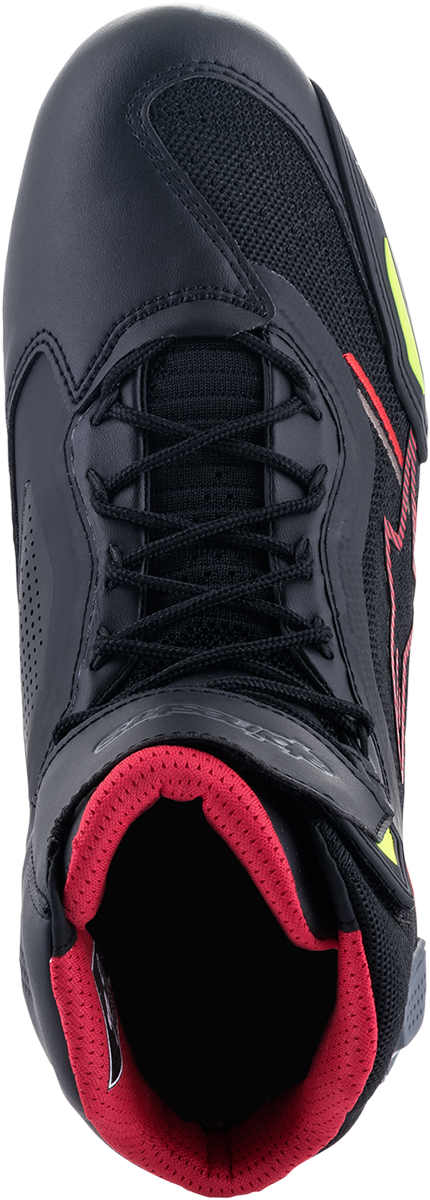 Alpinestars Faster-3 Rideknit® Shoes US 13.5 / EU 47.5 – Black, Red, Yellow (Part No. 251031913613.5)