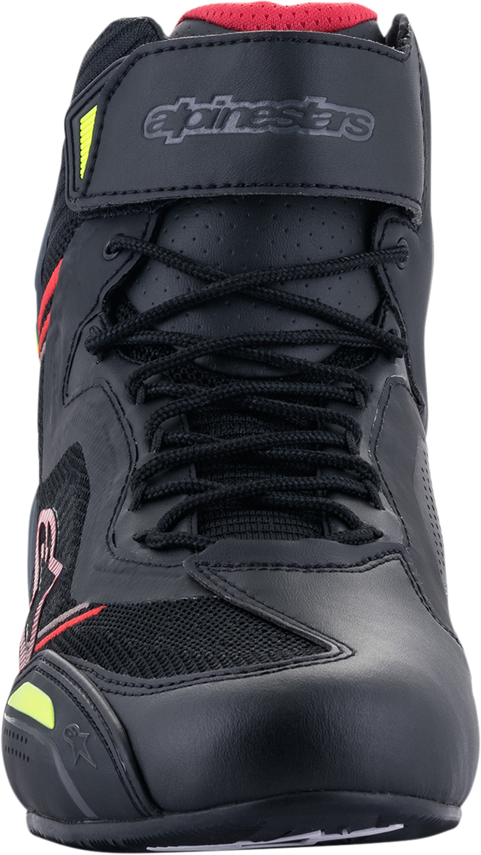 Alpinestars Faster-3 Rideknit® Shoes US 13.5 / EU 47.5 – Black, Red, Yellow (Part No. 251031913613.5)