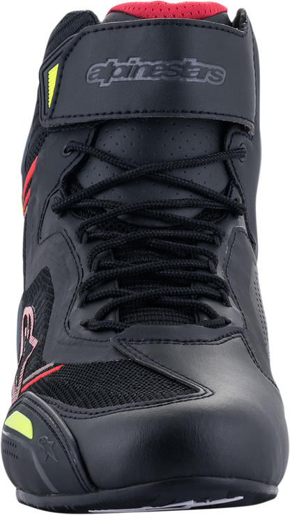 Alpinestars Faster-3 Rideknit® Shoes US 13.5 / EU 47.5 – Black, Red, Yellow (Part No. 251031913613.5)