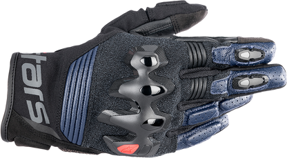 Alpinestars Halo Gloves - Dark Blue and Black, Medium (Part Number 3504822-7109-M)