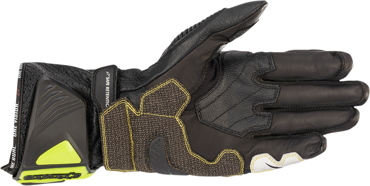 Alpinestars GP Tech V2 S Gloves - Black, Fluo Yellow, White, Fluo Red - Medium
