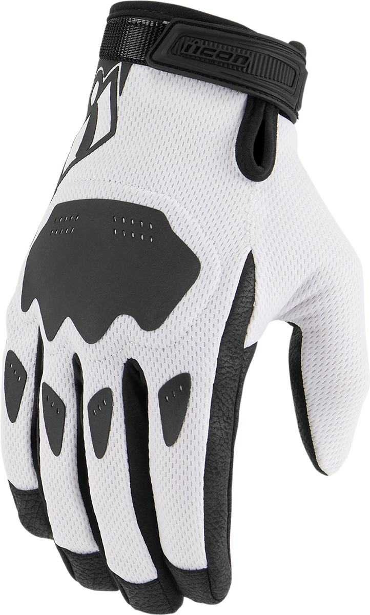 ICON Hooligan™ CE Gloves - White - Medium (Part Number 3301-4391)