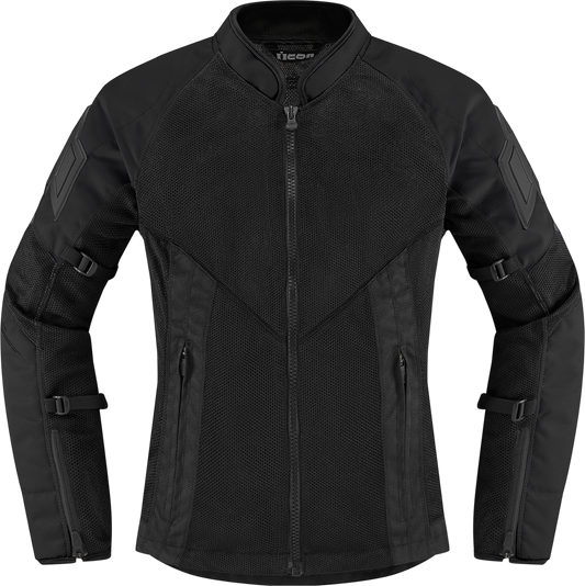 ICON Women's Mesh AF Jacket in Black - Part No. 2822-1483