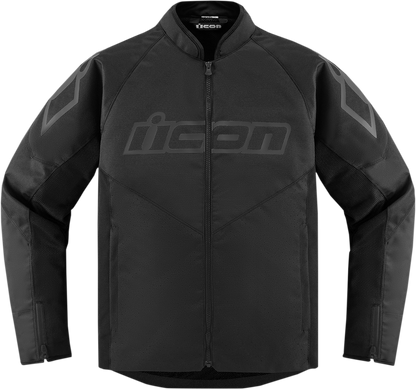 ICON Hooligan™ Jacket Black Medium - Durable 300D Polyester Motorcycle Jacket with D3O® Impact Protectors