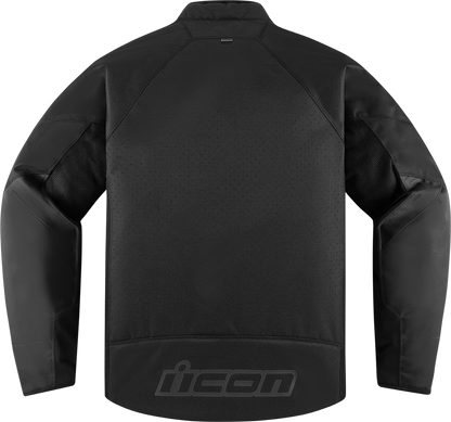 ICON Hooligan™ Jacket 3XL Black with D3O Impact Protectors and Mesh Ventilation Panels