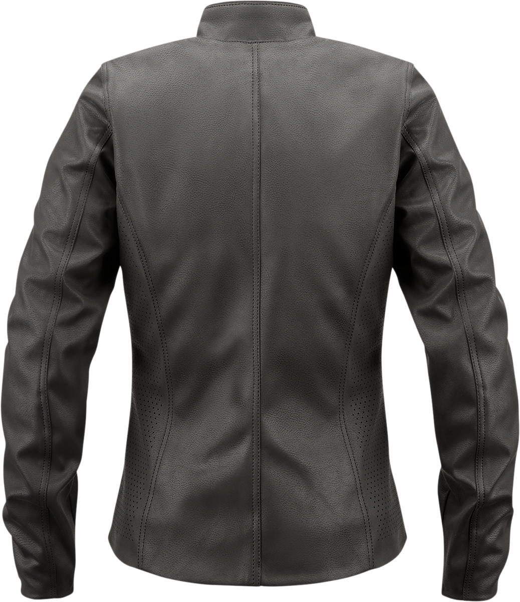 ICON Women's Tuscadero2™ Jacket - Black - XS by ICON with Removable Impact Protectors and Insulated Liner