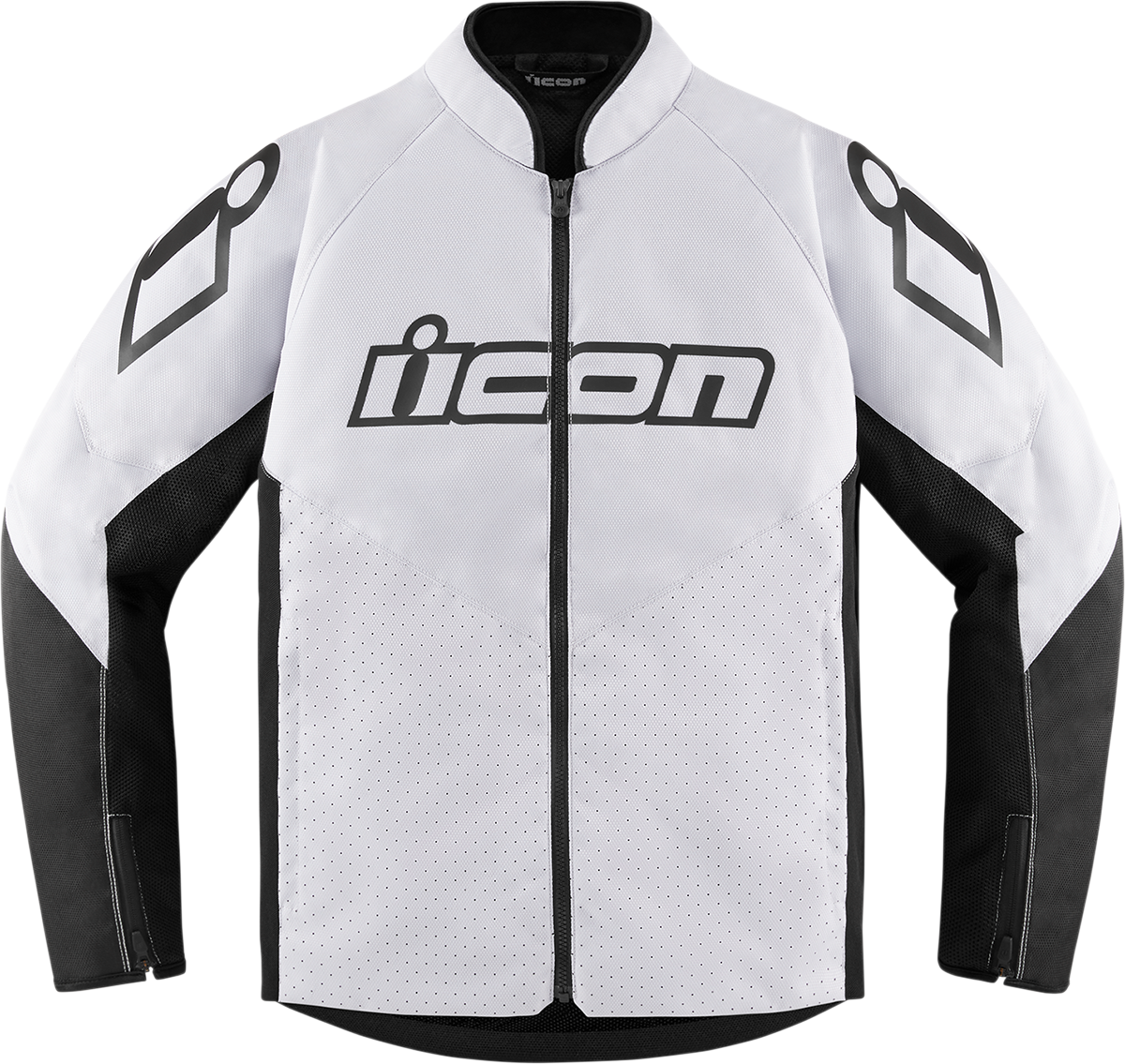 ICON Hooligan™ Jacket White Small with D3O® Impact Protectors and Mesh Ventilation Panels