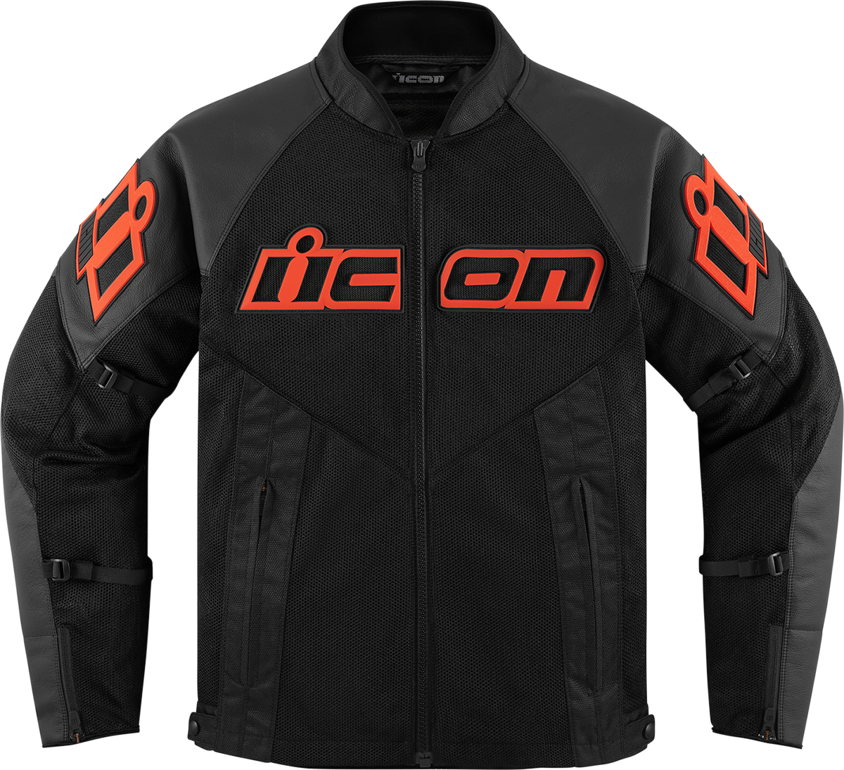 ICON Mesh AF™ Leather Jacket Slayer Small - Durable Leather and Mesh Motorcycle Gear