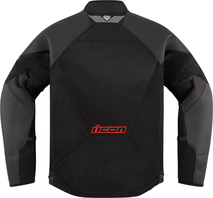 ICON Mesh AF™ Leather Jacket Slayer Small - Durable Leather and Mesh Motorcycle Gear