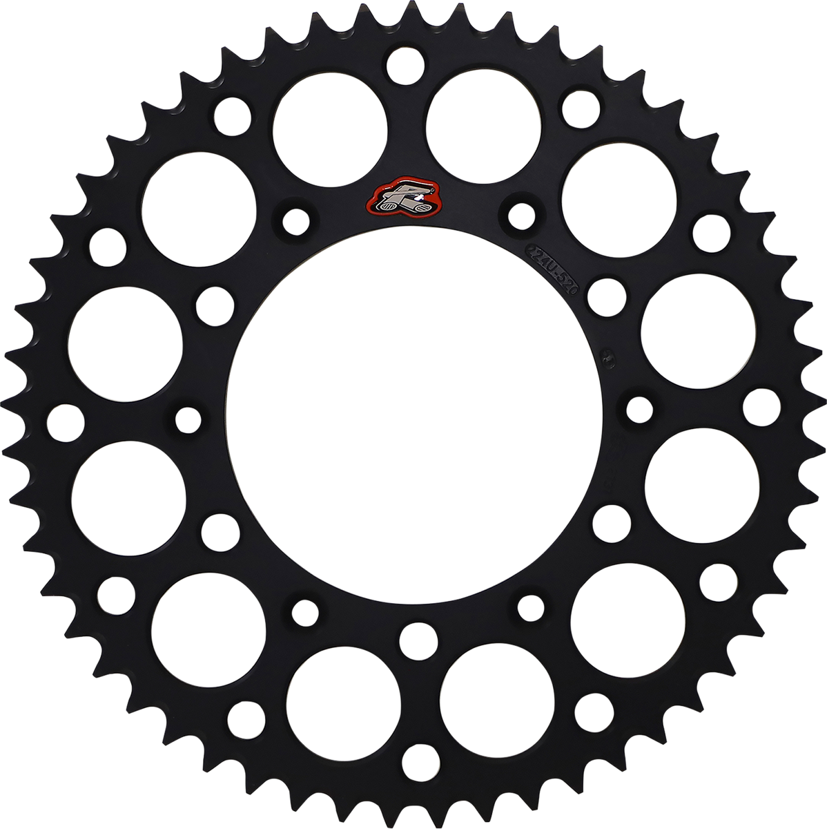 Renthal 224U-520-53GPBK Aluminum Rear Sprocket - 53 Tooth, Black