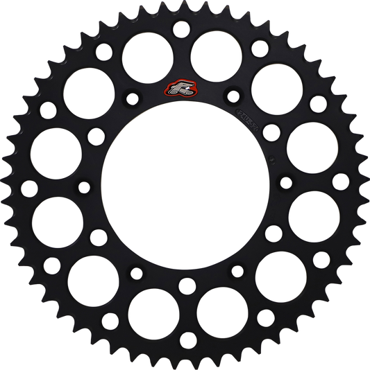 Renthal 224U-520-53GPBK Aluminum Rear Sprocket - 53 Tooth, Black