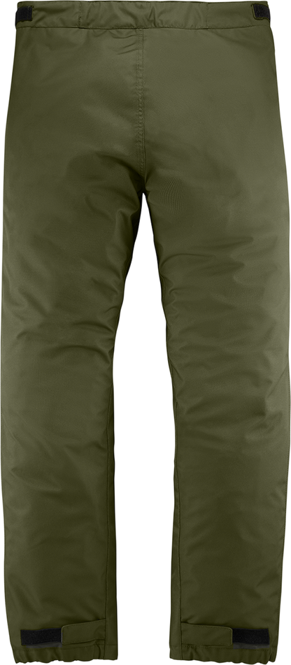 ICON PDX3 Overpant - Olive - XS | Waterproof and Breathable Motorcycle Overpant with Impact Protection