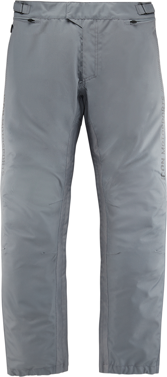 ICON PDX3™ Overpant Gray Large - Waterproof and Breathable Motorcycle Overpant with Impact Protection