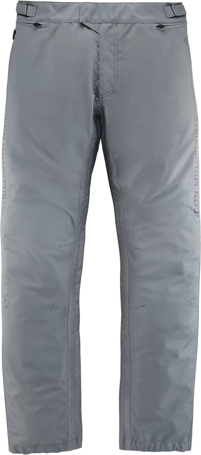 ICON PDX3™ Overpant Gray Large - Waterproof and Breathable Motorcycle Overpant with Impact Protection