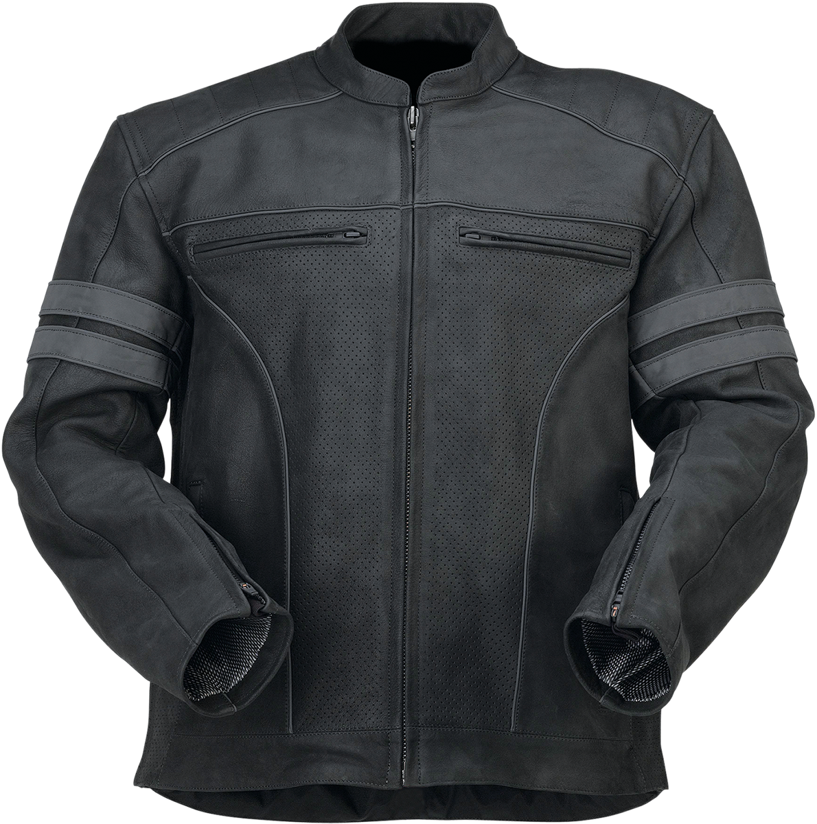 Z1R Remedy Leather Jacket - Black, Medium - Full Grain Leather Motorcycle Gear Part 2810-3890