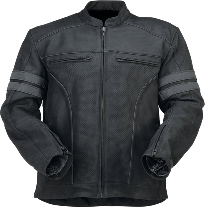 Z1R Remedy Leather Jacket - Black, Medium - Full Grain Leather Motorcycle Gear Part 2810-3890
