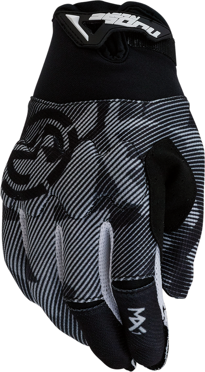 MOOSE OFFROAD Youth MX1™ Gloves - Black/White, Small (Part #3332-1718)