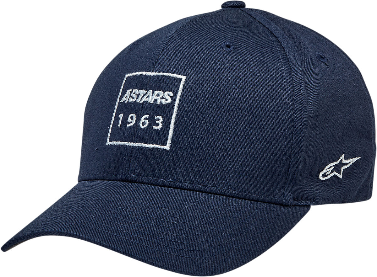 Alpinestars Boxed Hat in Navy with Embroidered Logos - Large/XL
