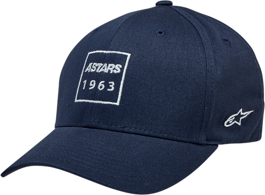 Alpinestars Boxed Hat in Navy with Embroidered Logos - Large/XL