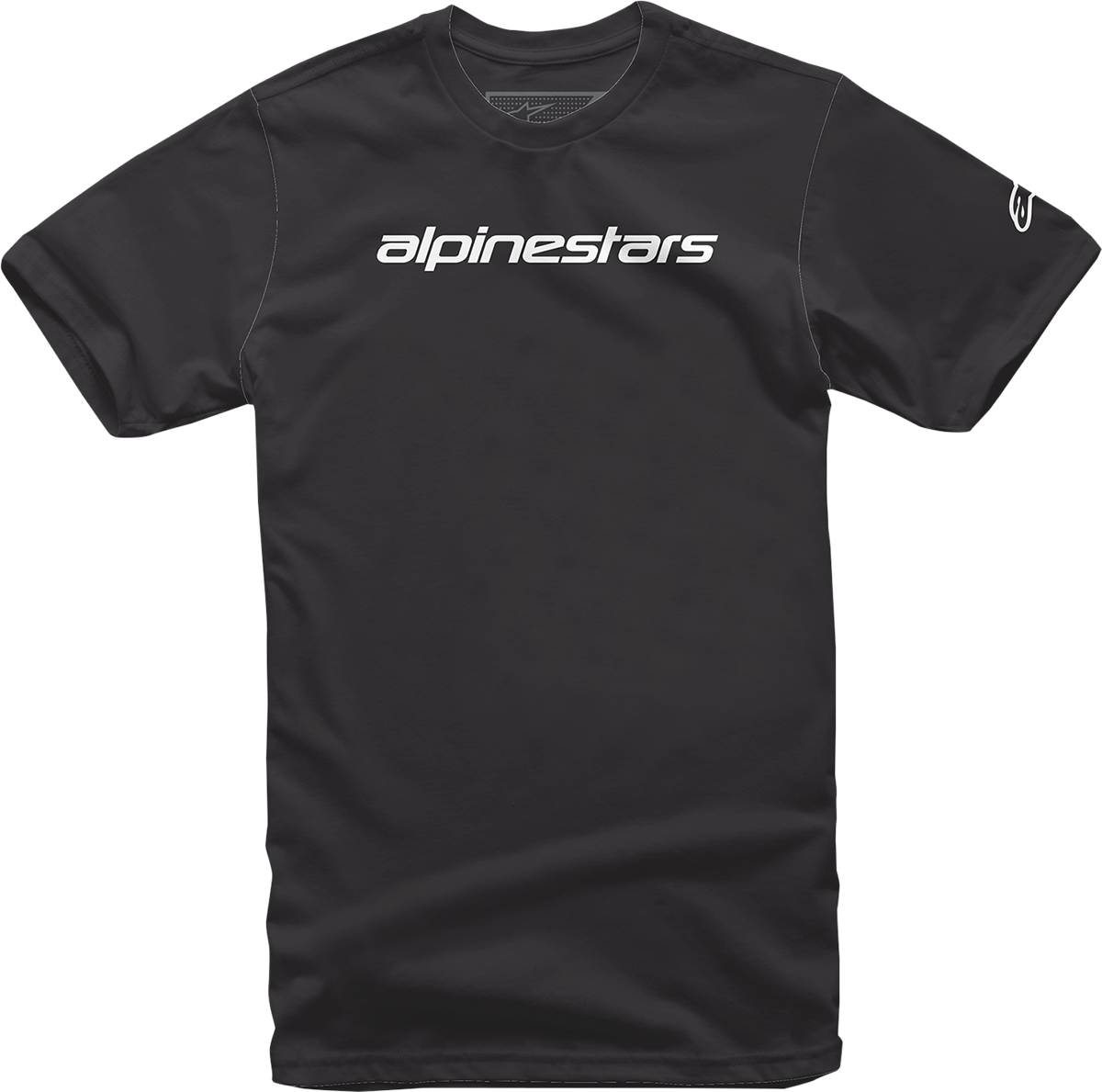 Alpinestars Linear Wordmark T-Shirt in Black and Gray - XL, Part Number 1212720201011XL