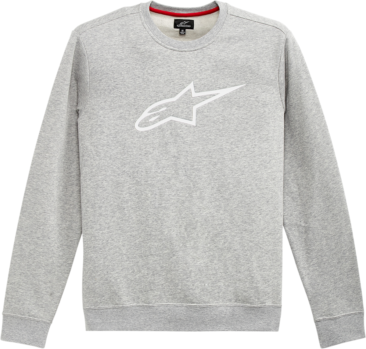 Alpinestars Ageless Crew Fleece 2XL Heather Gray/White - Comfortable Cotton-Polyester Blend