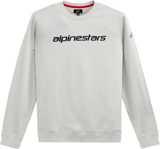 Alpinestars Linear Crew Fleece in Silver/Black - 2XL, Part Number 12125132419002X