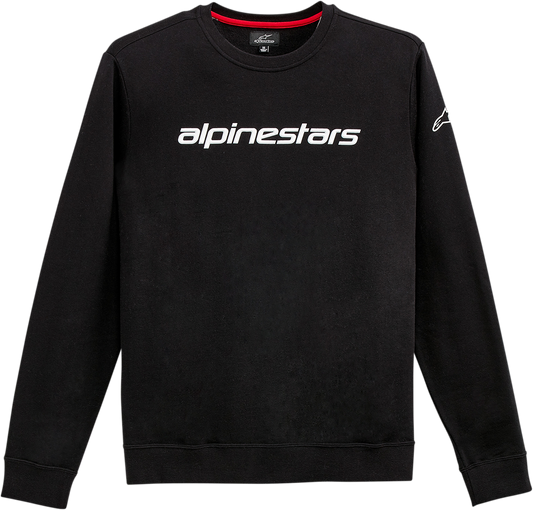 Alpinestars Linear Crew Fleece in Black/White - Extra Large 1212513241020XL