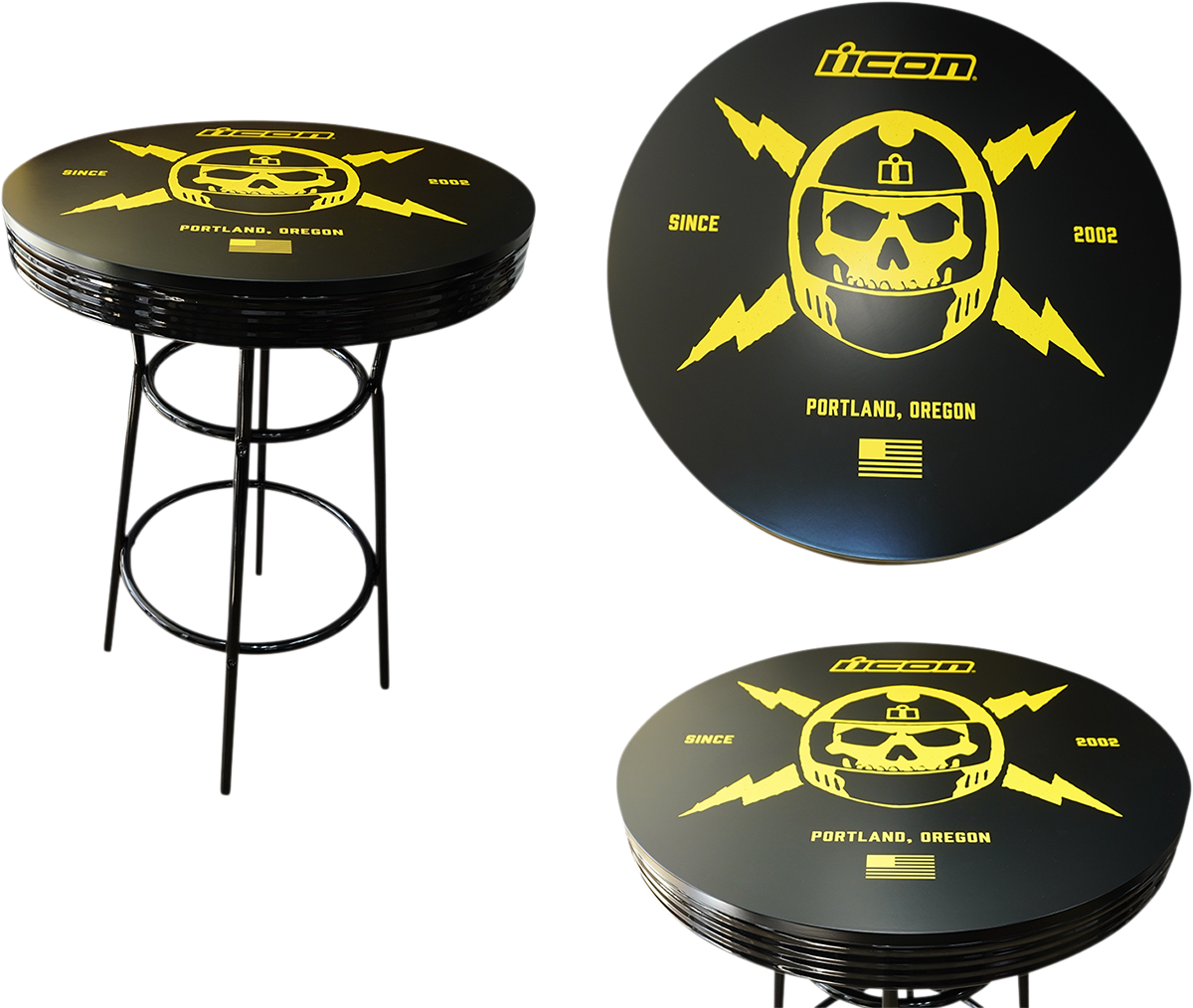 ICON Round Pub Table - 30 Inch Diameter with Black Polyurethane Coating, Part Number X80-6024ICB
