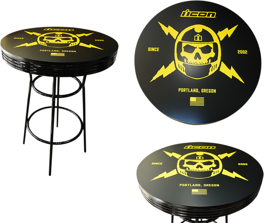 ICON Round Pub Table - 30 Inch Diameter with Black Polyurethane Coating, Part Number X80-6024ICB