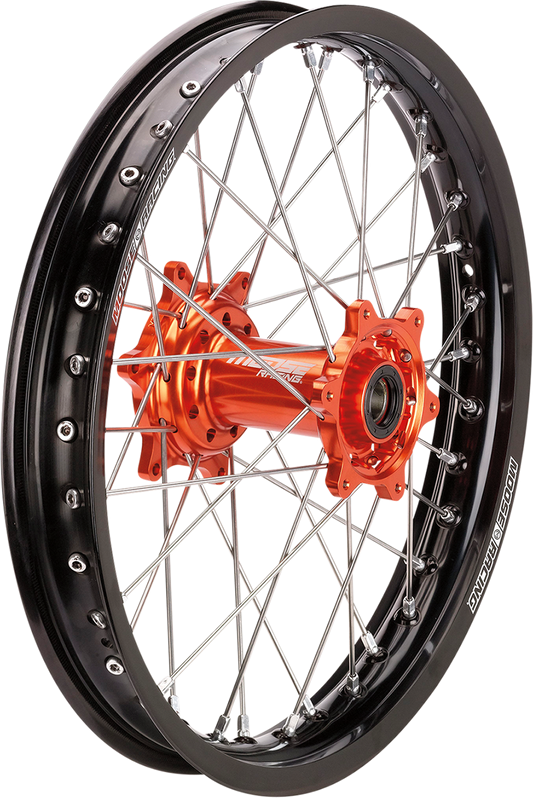Moose Offroad MR21519-BKOR Rear 19x2.15 Wheel Assembly for KTM, Gas Gas, Husqvarna – Black Wheel with Orange Hub