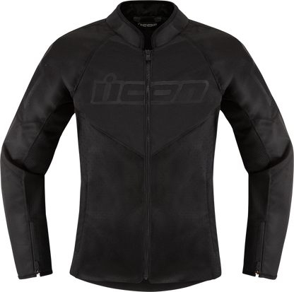 ICON Women's Hooligan CE Motorcycle Jacket - Black, Size XS - Durable 300D Polyester with Impact Protectors