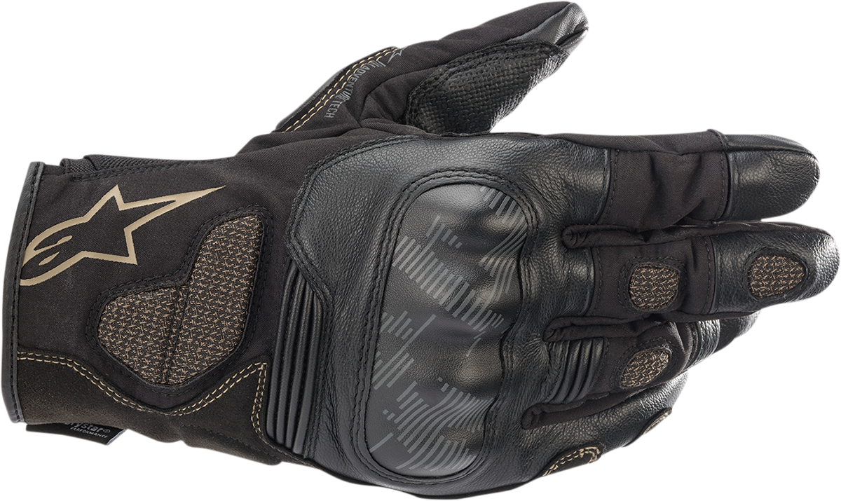 Alpinestars Corozal V2 Drystar® Gloves - Black/Sand Medium, Waterproof and Breathable Motorcycle Gloves