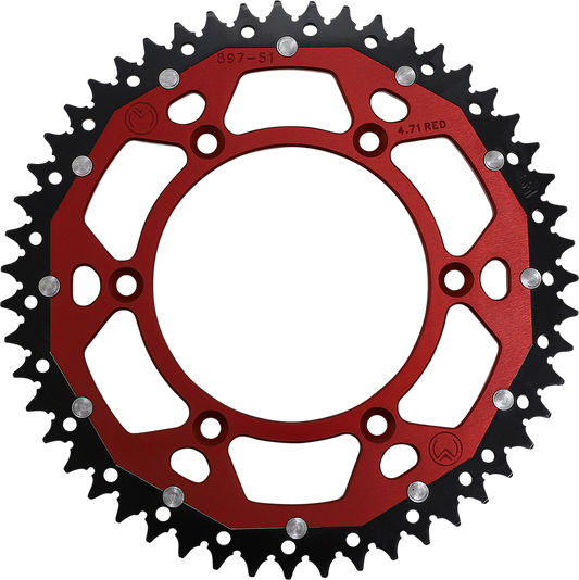 Moose Offroad Dual Sprocket - 51 Tooth, Red for Gas Gas 1210-897-51-13X
