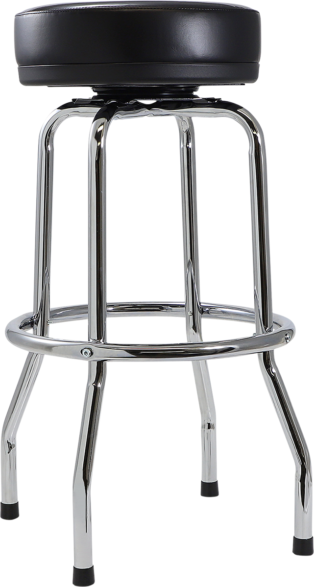 Moose Offroad Black and White Bar Stool with Chrome Pedestals - Part Number X80-6020MRNU