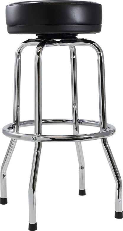 Moose Offroad Black and White Bar Stool with Chrome Pedestals - Part Number X80-6020MRNU