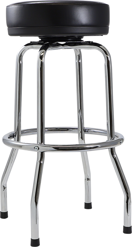 Moose Offroad Black and White Bar Stool with Chrome Pedestals - Part Number X80-6020MRNU