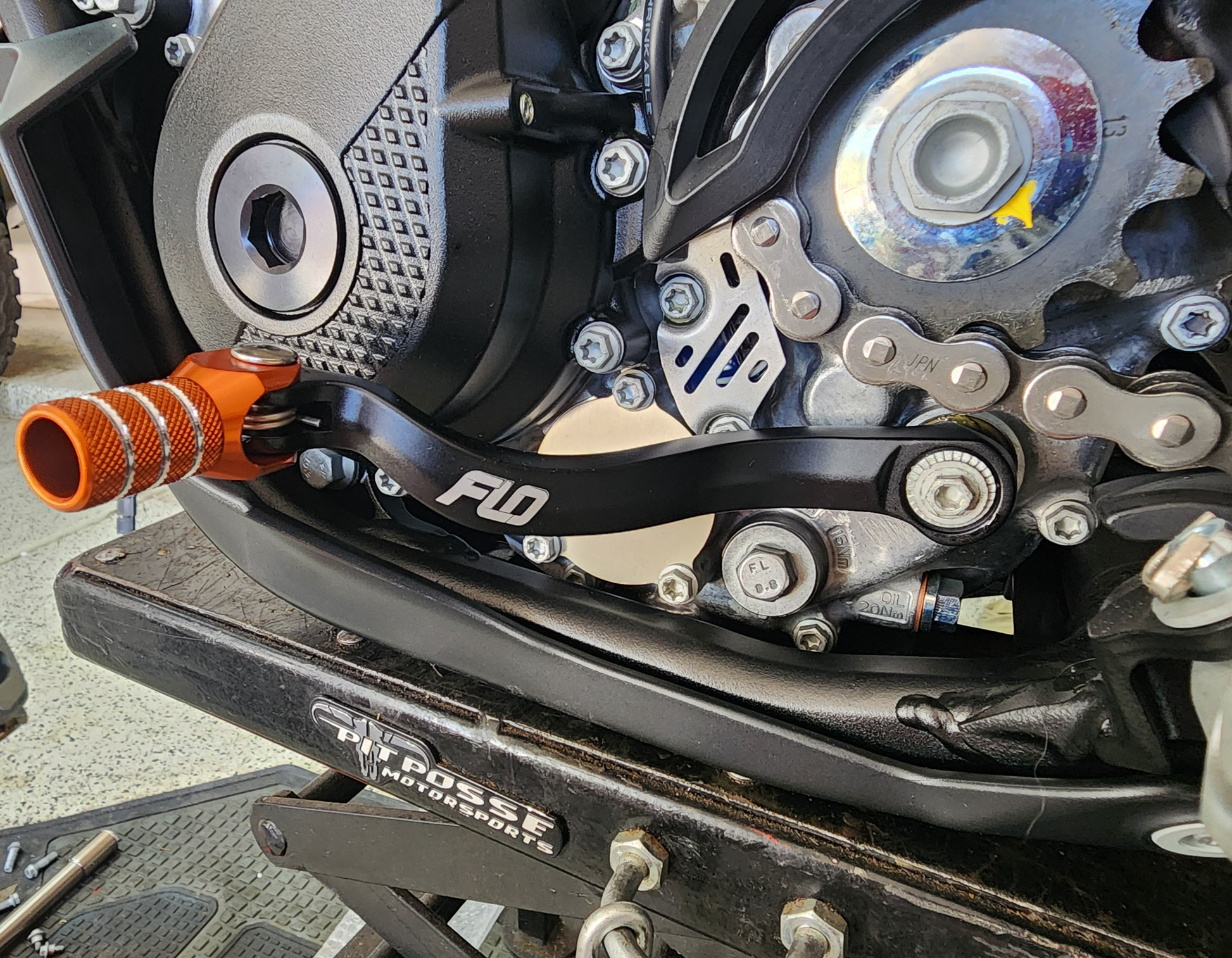 FLO Motorsports KTM Orange Shift Lever SF-795ORG – Precision Machined Aluminum for KTM Models